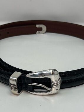 Daniel Cremiuex Signature Collection Men’s Belt Black Croc Embossed Size 40 Vtg